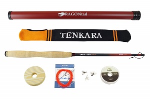 Tenkara Fishing Rod - Dragontail fly fishing complete kit.  Best Tenkara Fishing Rod and Reel Combo for Backpack fishing